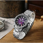 San Martin 39mm Purple Desert Texture Dial Luxury Men Dress Watch  NH34 GMT Automatic Mechanical Waterproof 100m Luminous SN0129
