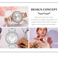 MEGIR Luxury Watches for Women Stainless Steel Dress Clock Fashion Elegant Wristwatch Quartz Watch Ladies Clock Reloj Mujer 7012