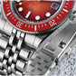 San Martin 37.5-40mm Limited Edition Red JianZhan Enamel Sunburst Dial Men's Diver Watch Miyota 9015 Automatic Mechanical SN0148
