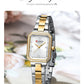CURREN Luxurious Elegant Women's Watches Classic Rectangular Dial with Rhinestones Luminous Hands Waterproof