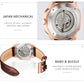 MEGIR Retro Men's Wristwatch Luxury Automatic Mechanical Watches Leather Sapphire 5ATM Waterproof Watch Relogio Masculino 62073