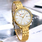 CURREN Fashion Brand Ladies Two Tone Watches Simple Quartz Waterproof Wristwatch for Women with Auto Date