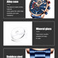 CURREN New Blue Multi Function Quartz Watches Sport Stainless Steel Band Wristwatches for Men with Luminous Hands