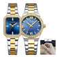 CURREN Luxury Elegant Wristwatches with Stainless Steel Band,Stylish Quartz Watch with Sparkling Rhinestone Dial for Gift