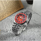 San Martin 40mm Enamel Spiral Dial Integrated Bracelet Men Diver Watch Miyota 9015 Automatic Mechanical Waterproof 200m SN0148
