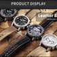 MEGIR Luxury Men's Watch Fashion Simple Casual Sports Watches for Men Leather Strap Waterproof Quartz Chronograph Clock 3010