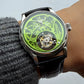 Merkur 100% Tourbillon Watch Transparency Skeleton Men's Sapphire Watch For Men Mechanical Wristwatches Relogio Masculino 42mm