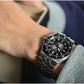 San Martin 40mm Enamel Spiral Dial Integrated Bracelet Men Diver Watch Miyota 9015 Automatic Mechanical Waterproof 200m SN0148