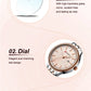 CURREN Fashion Brand Ladies Two Tone Watches Simple Quartz Waterproof Wristwatch for Women with Auto Date