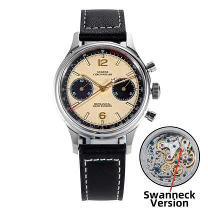 Sugess 40mm Men Army Watch 1963 Pilot Mechanical Panda Wristwatches Sapphire Air Force Chronograph Original ST1901 Movement Gift