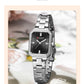 CURREN Luxurious Elegant Women's Watches Classic Rectangular Dial with Rhinestones Luminous Hands Waterproof
