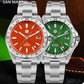 San Martin 39mm Aventurine Gemstone Dial Luxury Men's Watch NH34 GMT Automatic Mechanical Sapphire Waterproof Luminous SN0129
