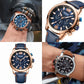 MEGIR Casual Watches Men Luxury Brand Military Sport Watch Leather Wristwatch Luminous Quartz Chronograph Calendar Clock 2156