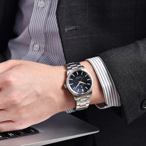 Pagani Design Men's Watch PD-1734 Japan Quartz Luminous Dial Stainless Steel Band 40MM Sapphire Glass Waterproof Wristwatch+GIFT