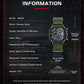 MEGIR Men's Watch Chronograph Orange Canvas Strap Sport Wristwatch Luminous Auto Date Quartz Watches Clock Montre Homme 2217