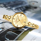 CURREN Simple Romantic Rhinestone Dial with Stainless Steel Bracelet Luxury Design  Quartz Wristwatches