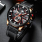 CURREN Men's Chronograph Watch Quartz Movement Luminous Hands Casual Sport Watch for Men Auto Date Waterproof Clock