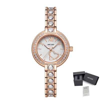 MEGIR Fashion Women Bracelet Quartz Watches Ladies Sports Dress Wristwatch Luxury Diamond Female Clock Relogio Feminino