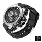 SANDA 6008 Wristwatches Waterproof Swimming Military Watch Men Sports Watches Dual Display Analog Digital LED Electronic Quartz