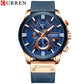 CURREN Men's Chronograph Watch Quartz Movement Luminous Hands Casual Sport Watch for Men Auto Date Waterproof Clock