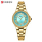 CURREN Romantic Charm Women's Wristwatches Fashion Design Thin Quartz Watch with Luminous Hands Stainless Steel Bracelet