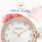 MEGIR Stainless Steel Strap Watches for Women Fashion Casual Quartz Wristwatch Diamond Dial Ladies Dress Clock Reloj Hombre 7010