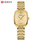 CURREN Fashion Rectangular Ladies Watches New Quartz Waterproof Stainless Steel Strap Wristwatch for Women