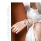 CURREN-Quartz Wristwatches for Women, Simple and Elegant Dial with Roman Numbers Design, Luminous Hands Clock