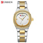 CURREN Fashion Casual Quartz Wristwatches for Women Simple Dress Watch Ladies Stainless Steel Bracelet with Luminous Hands
