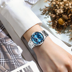 CURREN Luxury Brand Wristwatches for Women Stainless Steel Band with Elegance Dial Luminous Hands Waterproof watch