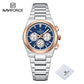NAVIFORCE Trend Brand Stainless Steel Couple Watch Quartz Date Display Chronograph for Lovers Waterproof Fashion Wild Wristwatch
