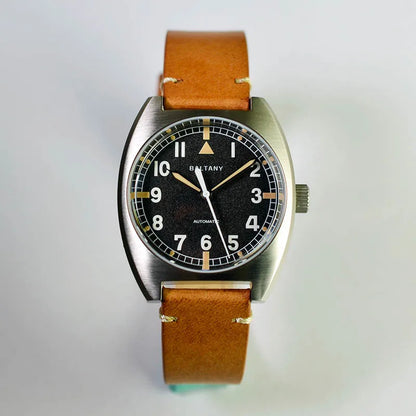 Baltany S2001B Men W10 Mechanical Pilot Watch 36MM Luxury NH38 Automatic Wristwatches Super Luminous 100M Waterproof Field Watch