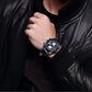 MEGIR Men Watches Original Fashion Leather Quartz Wristwatch Military Chronograph Big Dial Sports Clock Reloj Hombre 2020