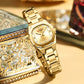 CURREN Women's Slim Quartz Watch Luxury Classic Round Dial with Rhinestone Elegant Stainless Steel Band for Ladies