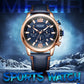 MEGIR Casual Watches Men Luxury Brand Military Sport Watch Leather Wristwatch Luminous Quartz Chronograph Calendar Clock 2156