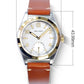 Baltany Bubbleback Dress Watches Subdial IPG Bezel Leather Gold Hands Sapphire Crystal Stainless Steel VD78 Quartz Wristwatches