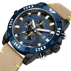 MEGIR Men Watches Fashion Luxury Big Dial Sports Waterproof Quartz Wristwatch Chronograph Male Casual Luminous Clock 2136
