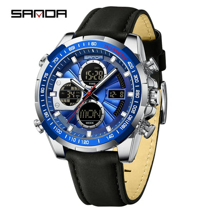 Fashion SADNA New 5105 Student Quartz Electronic Watch Sports Multifunctional Waterproof LED Men's Electronic Watch 2025