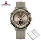 NAVIFORCE Original Watches For Woman Dual Display Lady Retro Female Quartz Watch Waterproof Round Dial Give for Girlfriend gift