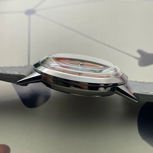 Pierre Paulin Salmon Dial Watch A thinner Case 50m Skin Diver Watch Vintage Mechanical Hand Watch 38mm Relogio Masculino