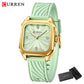 CURREN Chic Elegant Women's Watch Square Minimalist Dial with Luminous Hands Luxury Simple Quartz Wristwatch Ladies