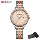 CURREN Fashion Brand Ladies Two Tone Watches Simple Quartz Waterproof Wristwatch for Women with Auto Date