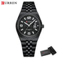 CURREN Women's Watch New Two- Tone Bracelet Quartz Wristwatch with Luminous Hands Luxury Shiny Dial with Stainless Steel Band