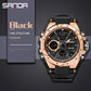 SANDA 6008 Wristwatches Waterproof Swimming Military Watch Men Sports Watches Dual Display Analog Digital LED Electronic Quartz