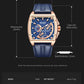 MEGIR Fashion Men Watch Chronograph Luxury Waterproof Military Wristwatch Leather Sport Quartz Date Week Clock Reloj Hombre 2204