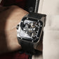 BODERRY Skeleton Watches Men's Square Titanium Automatic Mechanical STORM Luxury Clock 100M Waterproof Mechanical Watch For Men