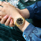 CURREN NEW Luxury Stainless Steel Wristwatches for Ladies Romantic Rose Pink with Rhinestones Roman Numeral Dial