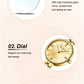 CURREN Luxurious and Elegant Round Dial with Stainless Steel Bracelet Fashion Dress Quartz Watches for Women