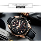 MEGIR Luxury Brand Military Sport Watches for Men Leather Strap Quartz Wristwatch Male Clock Chronograph Reloj Hombre 2065
