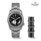 Boderry Field Watch Titanium Quartz Watches VOYAGER 38 Mens 100M Waterproof Clock Military Sport Luminous Business Wristwatch